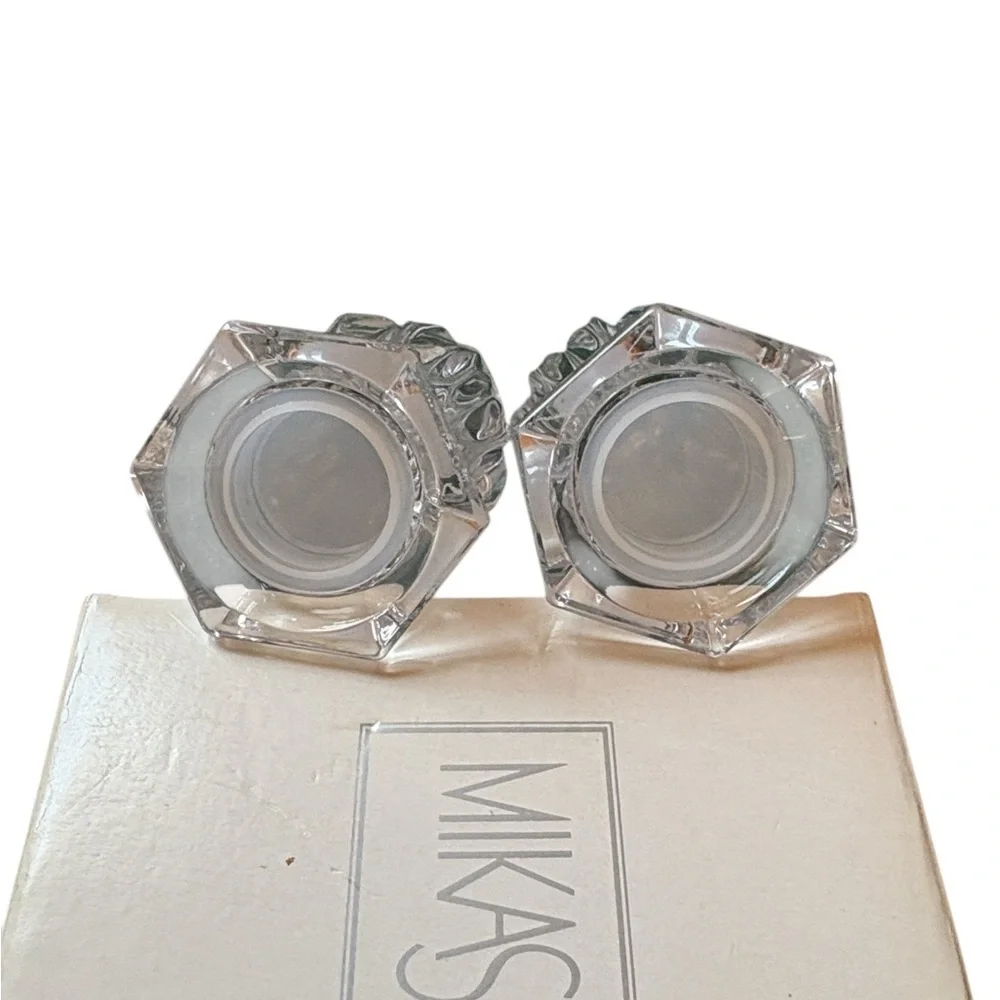 Mikasa Elegant Clear Crystal Salt and Pepper Shakers